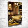 Постер - Гламурный интерьер с золотыми диванами, 60 x 90 см, Постер в раме