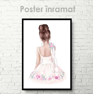 Постер - Девочка, 30 x 45 см, Холст на подрамнике