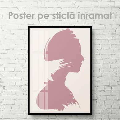 Poster - Silueta unei fete 12, 30 x 45 см, Panza pe cadru