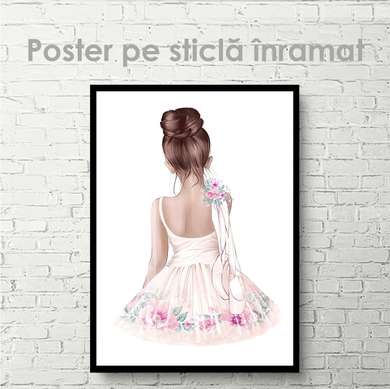 Poster - Fată, 30 x 45 см, Panza pe cadru