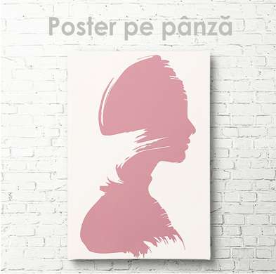 Poster - Silueta unei fete 12, 30 x 45 см, Panza pe cadru