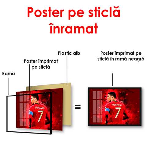 Jucătorul de fotbal tricou roșu - Fototapete3D Postere fabricate în Chișinău
