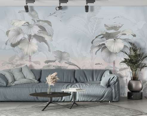 Wall Mural - Jungle in gentle shades