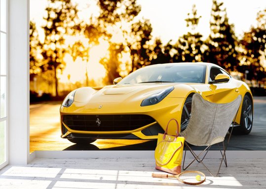 Фотообои, Желтая Ferrari