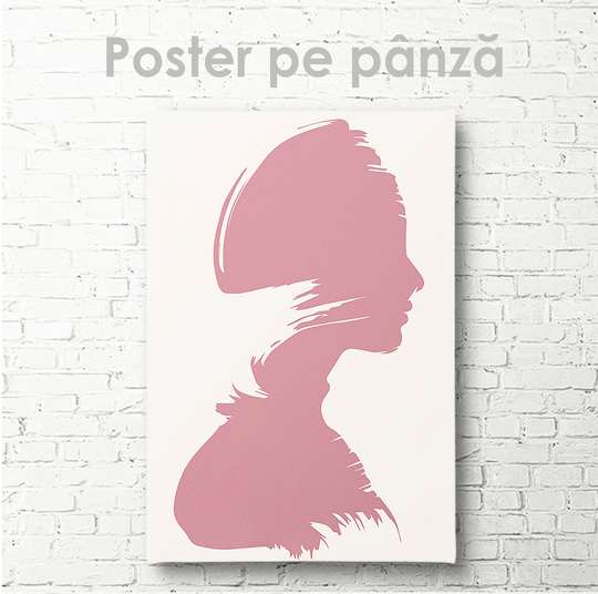 Poster - Silueta unei fete 12, 30 x 45 см, Panza pe cadru, Minimalism
