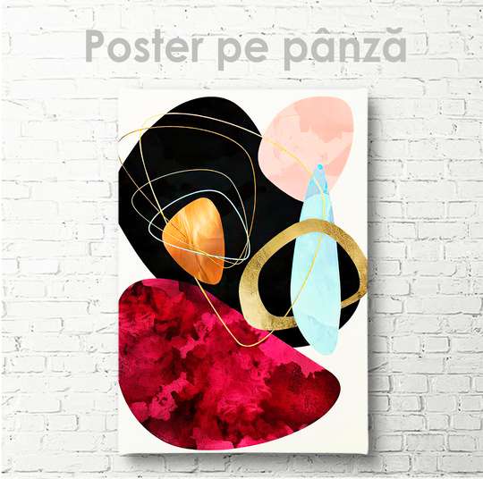 Poster - Abstraction with circles, 30 x 45 см, Canvas on frame, Abstract