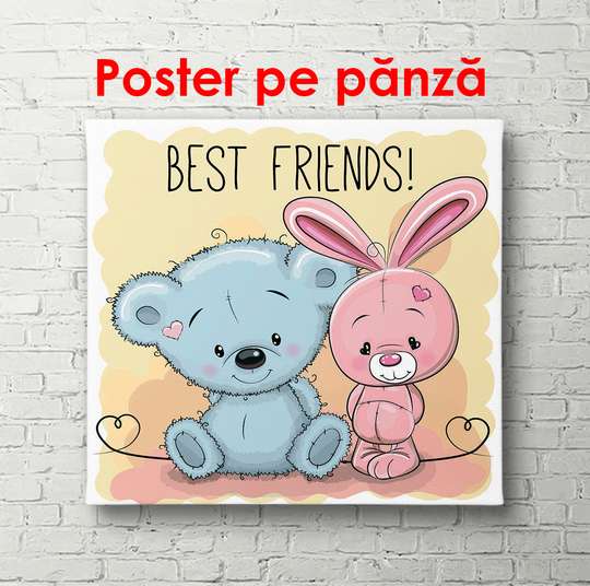 Poster - Better friends, 100 x 100 см, Framed poster, For Kids