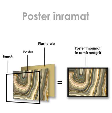 Poster - Liquid pattern, 60 x 30 см, Canvas on frame