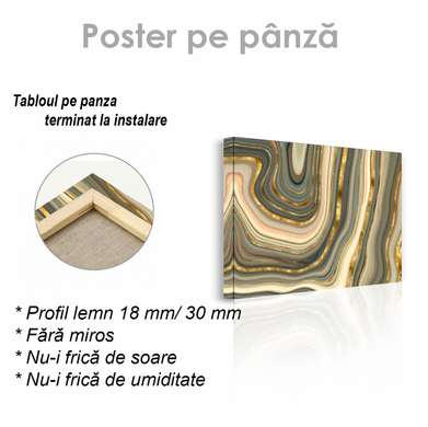 Poster - Liquid pattern, 60 x 30 см, Canvas on frame