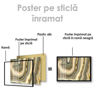 Poster - Uzor lichid, 60 x 30 см, Panza pe cadru