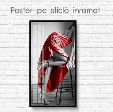 Poster - Fusta roșie, 30 x 60 см, Panza pe cadru
