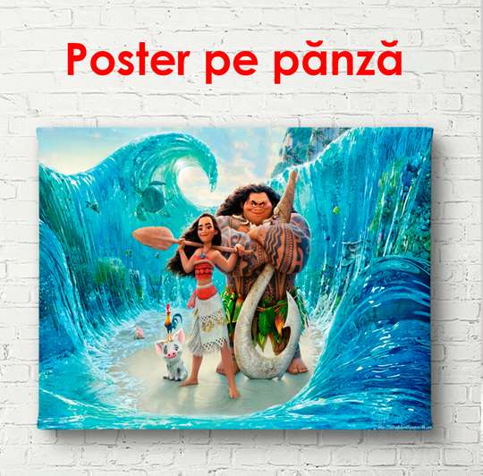 Poster - Disney Characters, 90 x 60 см, Framed poster, For Kids