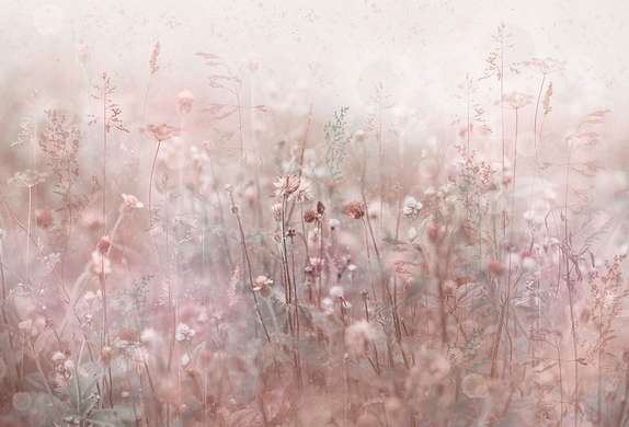 Wall Mural - Delicate plants in pink shades