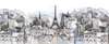 Фотообои - Нарисованный Париж в холодных тоннах