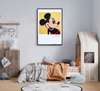 Постер - Портрет Микки Мауса, 30 x 45 см, Холст на подрамнике, Для Детей