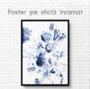 Poster - Blue flowers, 30 x 45 см, Canvas on frame, Flowers