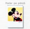 Poster - Portrait of Mickey Mouse, 30 x 45 см, Canvas on frame, For Kids