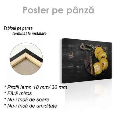 Poster - Estetic- Pepene galben, 45 x 30 см, Panza pe cadru