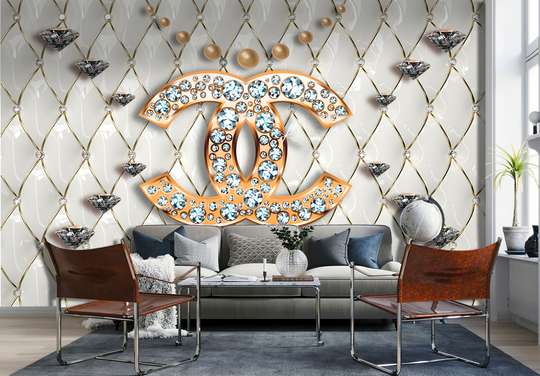 Wall Mural - Chanel and bijouterie on a white background