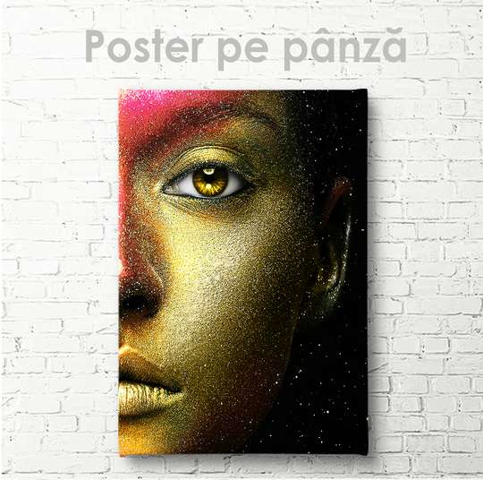 Poster - Golden colors, 30 x 45 см, Canvas on frame, Glamour