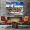 Наклейка на стену - 3D-окно с видом на чудесные города, Имитация окна, 130 х 85