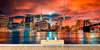 Wall Mural - Scarlet sunset over the city
