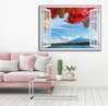 Wall Sticker - 3D window with sea view in the mountains, Window imitation