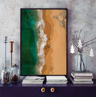Постер - Дикий пляж, 30 x 45 см, Холст на подрамнике