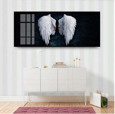 Постер - Крылья ангела, 60 x 30 см, Холст на подрамнике