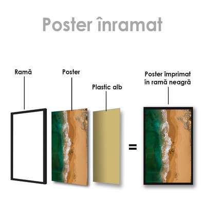 Poster - Plaja sălbatică, 30 x 45 см, Panza pe cadru
