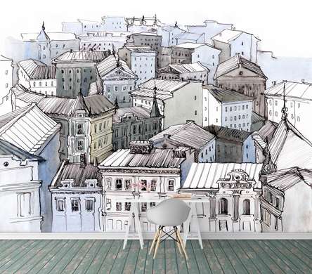 Wall Mural - Roofs of houses