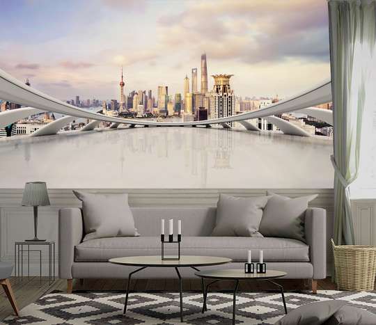 Wall Mural - View of the morning city