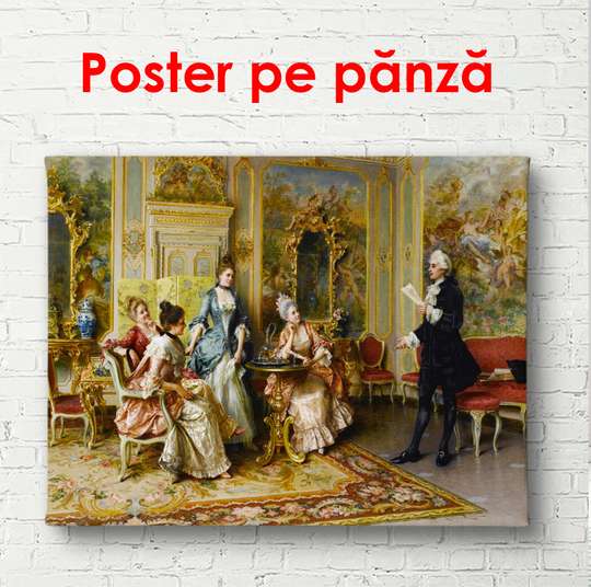 Poster - Portret vintage, 45 x 30 см, Panza pe cadru