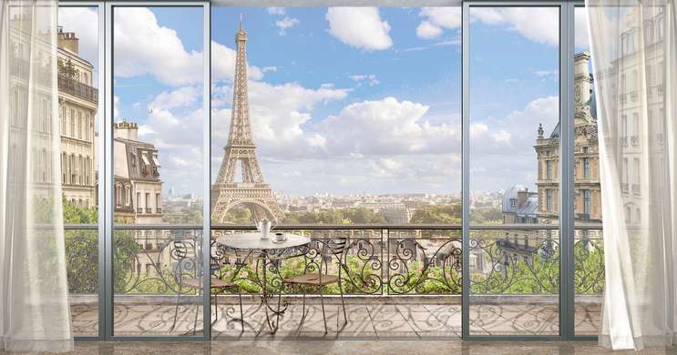 Wall Mural - Beautiful view of the Eiffel Tower