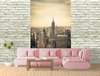 Wall Mural - New York on the background of a beige sunset