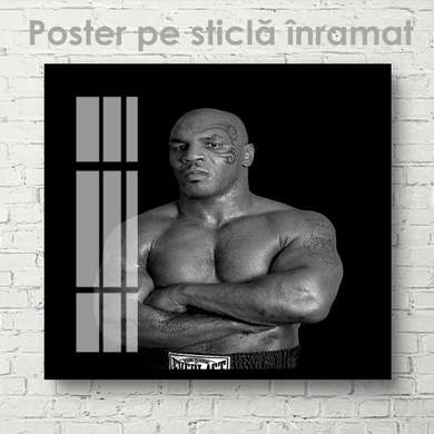 Poster - Mike Tyson, 40 x 40 см, Panza pe cadru