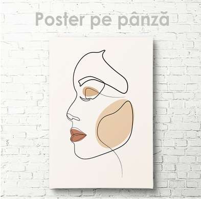 Poster - Trăsăturile feței fetei, 30 x 45 см, Panza pe cadru