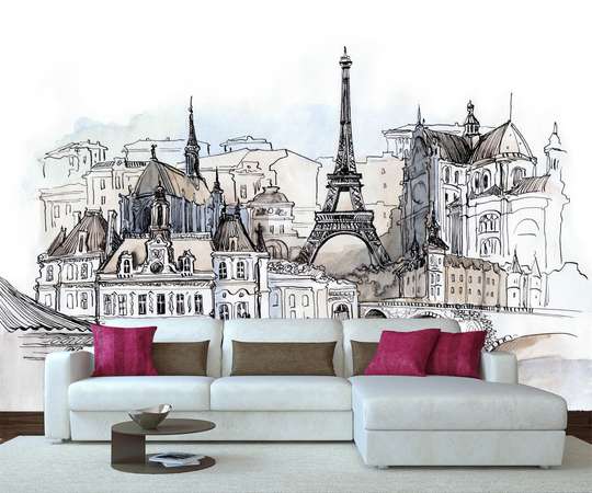 Wall Mural - Paris - view of the Eiffel Tower