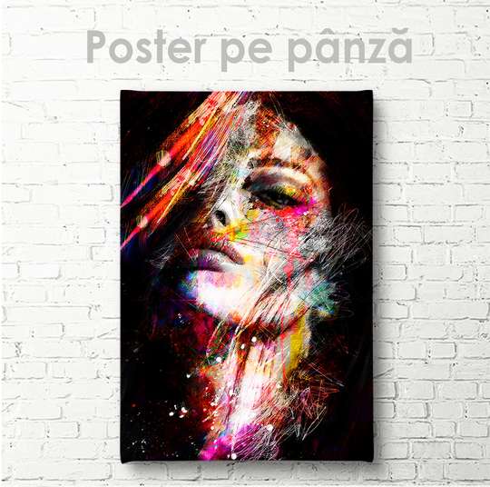 Poster - Arta creativă a Rihannei, 30 x 45 см, Panza pe cadru