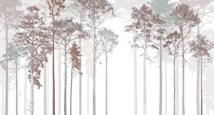 Wall Mural - Cloudy forest