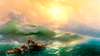 Wall Mural - People in the stormy sea