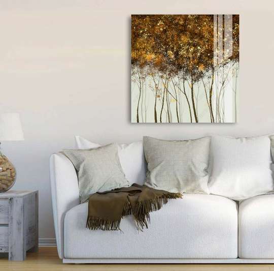 Poster - Thin trees, 40 x 40 см, Canvas on frame, Botanical