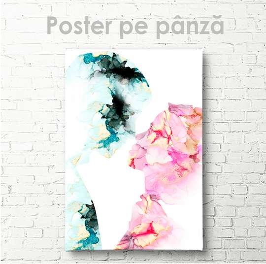 Poster - Portret abstract al îndrăgostiților, 30 x 45 см, Panza pe cadru