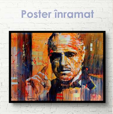 Poster - serious man, 45 x 30 см, Canvas on frame
