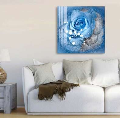 Poster - Lagună albastră, 40 x 40 см, Panza pe cadru