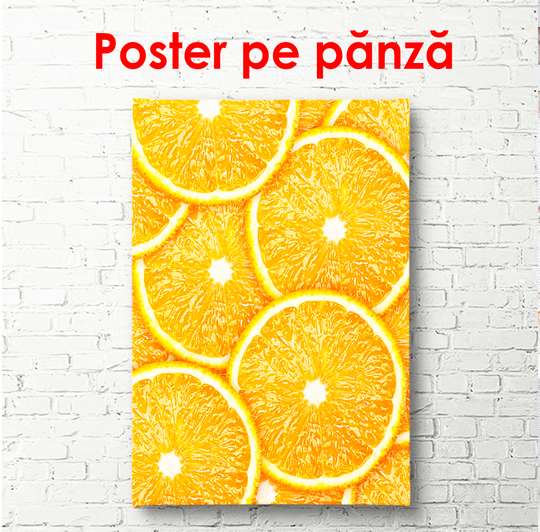 Постер - Дольки апельсина, 60 x 90 см, Постер в раме, Еда и Напитки