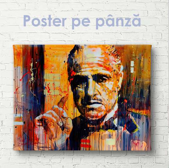 Poster - serious man, 45 x 30 см, Canvas on frame, Different