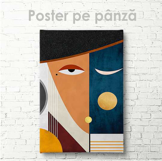Poster - Abstract face, 30 x 45 см, Canvas on frame, Abstract