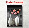 Poster - Modern vases and roses, 60 x 90 см, Framed poster