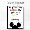 Poster - Mickey Mouse with quote, 30 x 45 см, Canvas on frame, For Kids